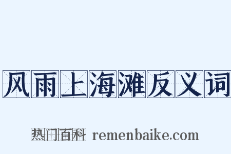 风雨上海滩反义词是什么意思的图片